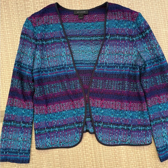 St. John Multicolor Knit Cardigan 12 - Picture 2 of 11